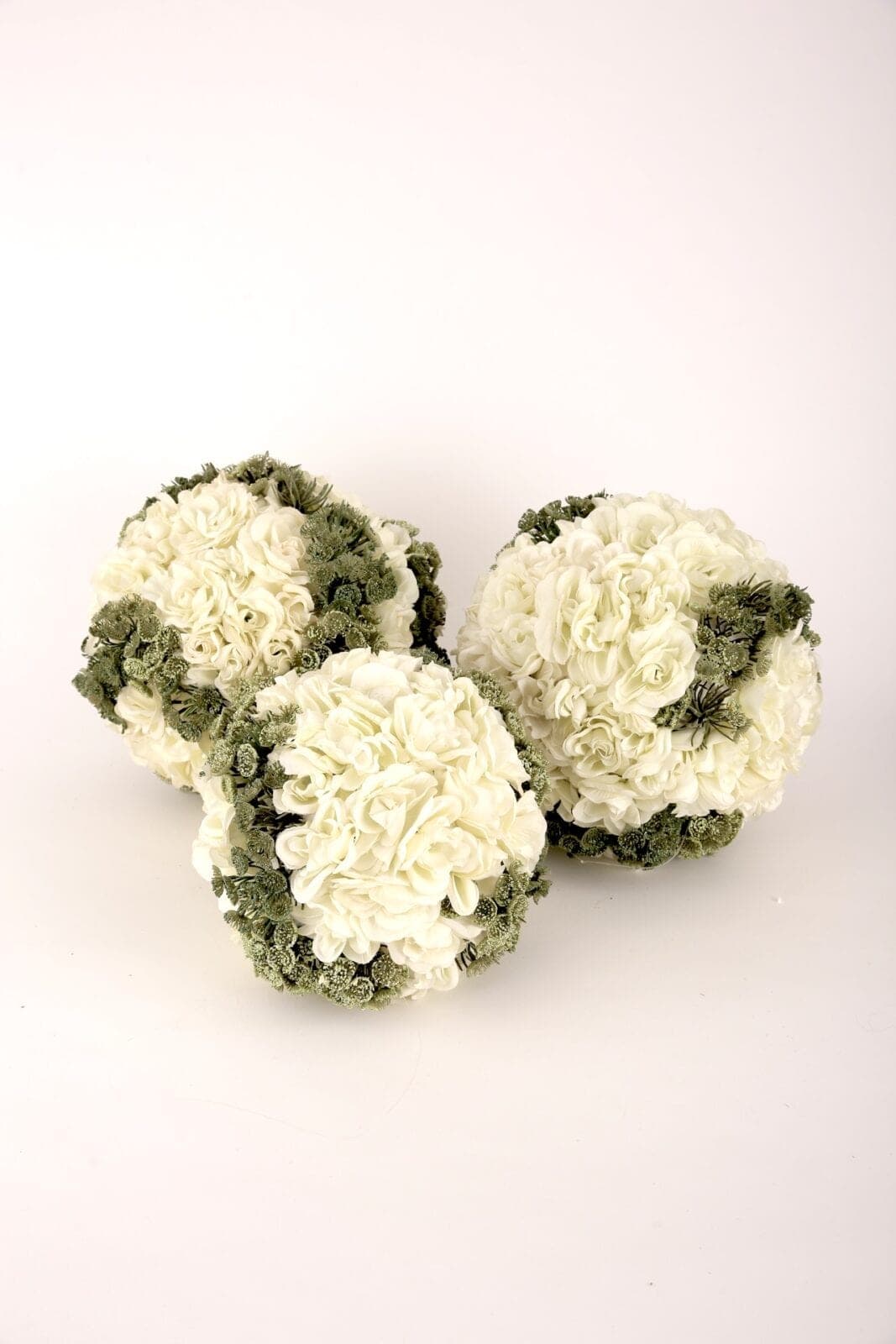 Blumenkugeln weiss grün 34 & 23 cm