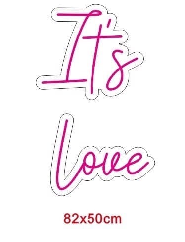 LED Leuchtschild Neon „It’s Love“ – Foto 2