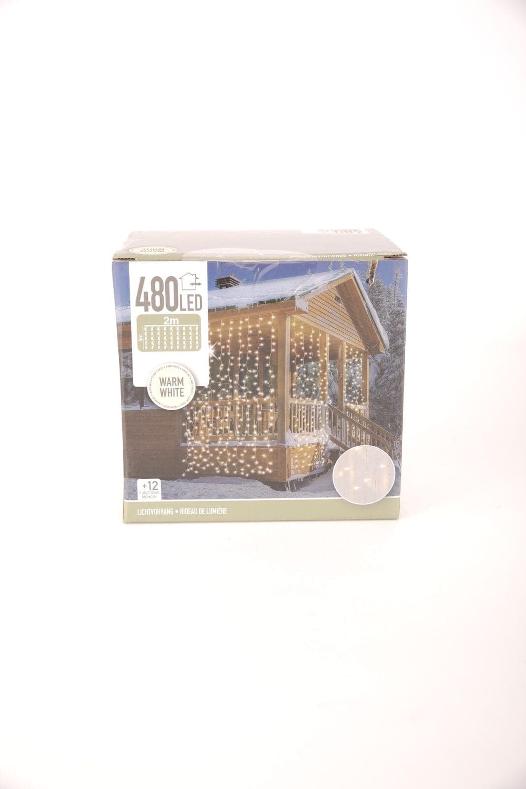 LED Lichterketten Lichtvorhang warmweiß – 3,8 x 3 m – Foto 2
