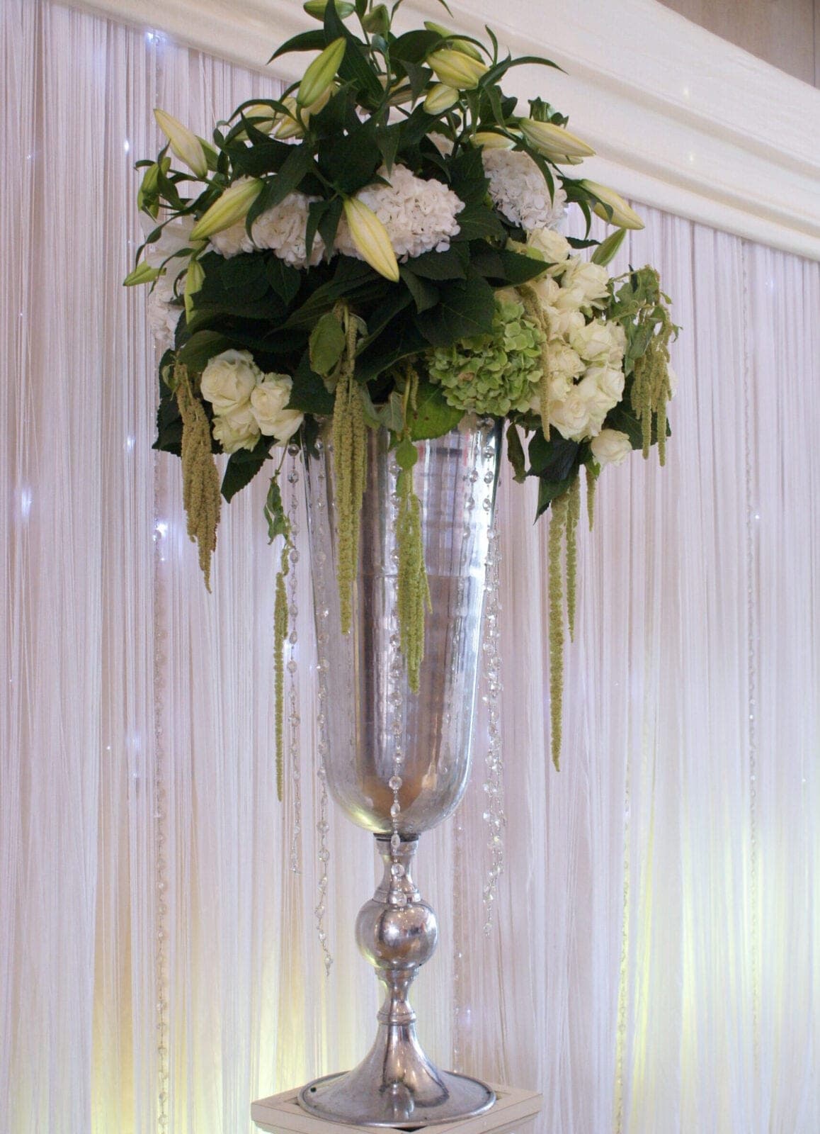 Vase Kelch groß silber – 89,5 cm – Foto 2