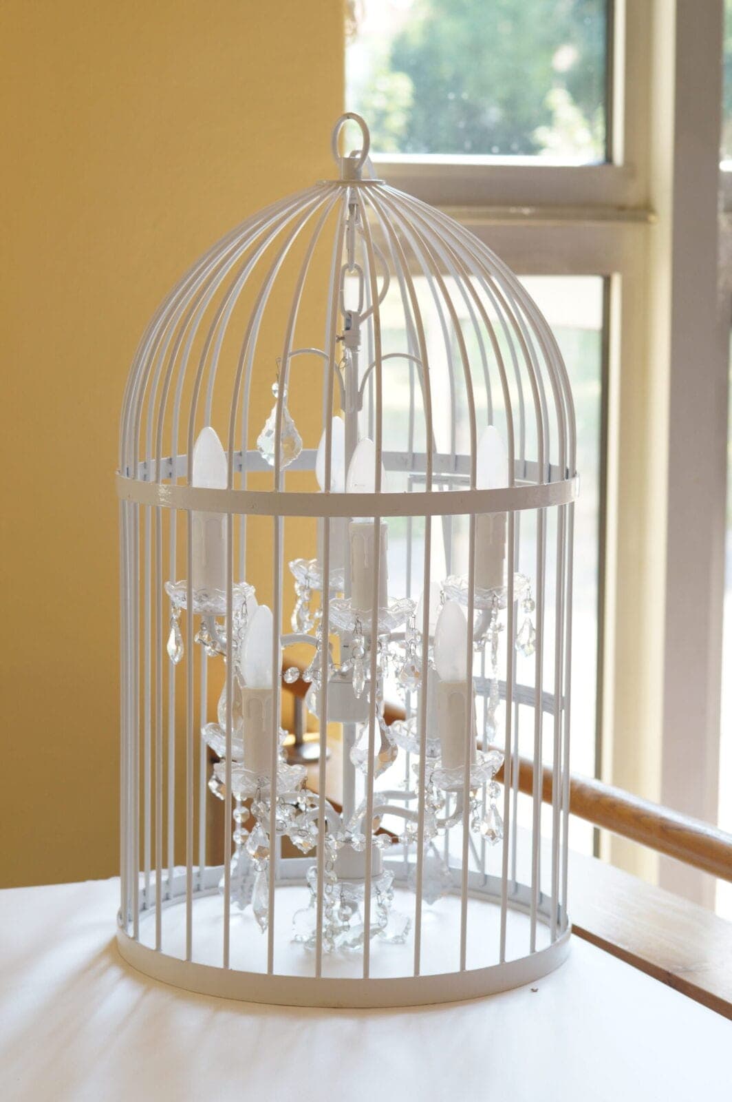Lampe Käfig Büffetdekoration weiß – Foto 2