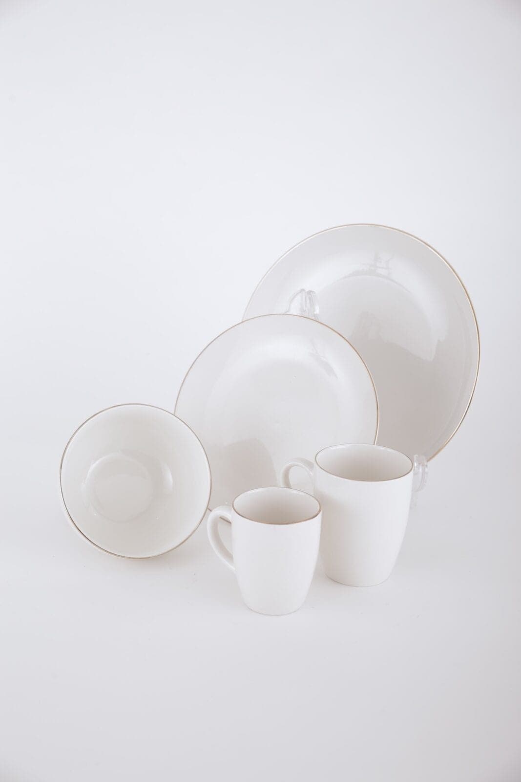 Menüteller Goldrand Keramik – 26.5 cm – Foto 3