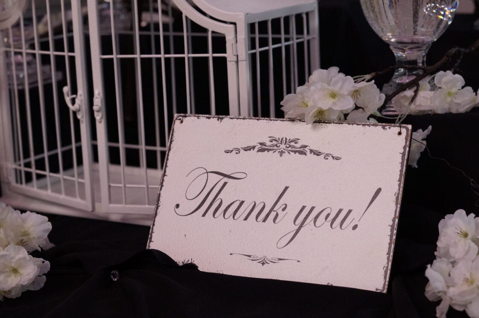 Schild Thank you