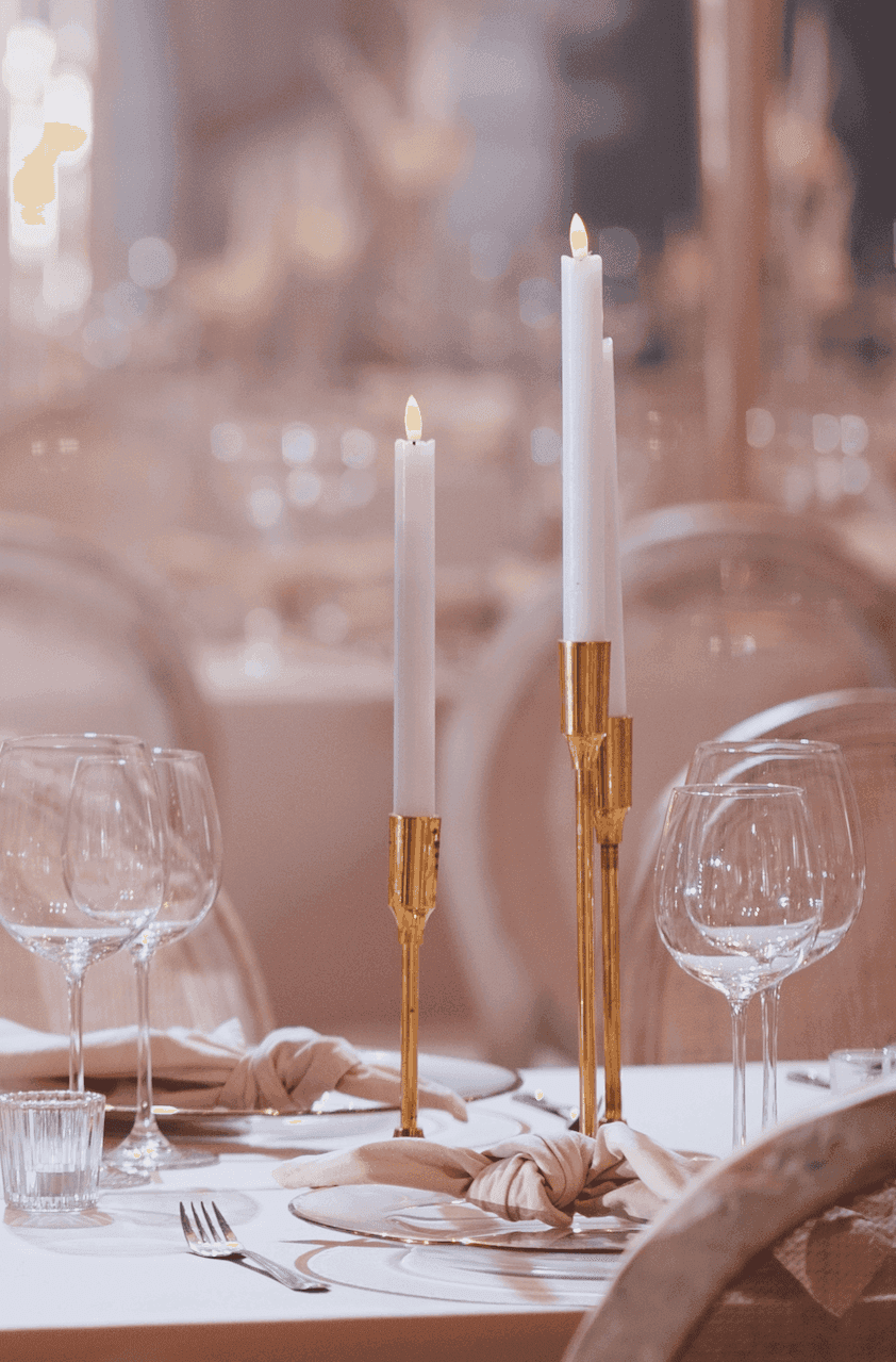 Kerzenständer gold – 20, 25, 30 cm – Foto 2