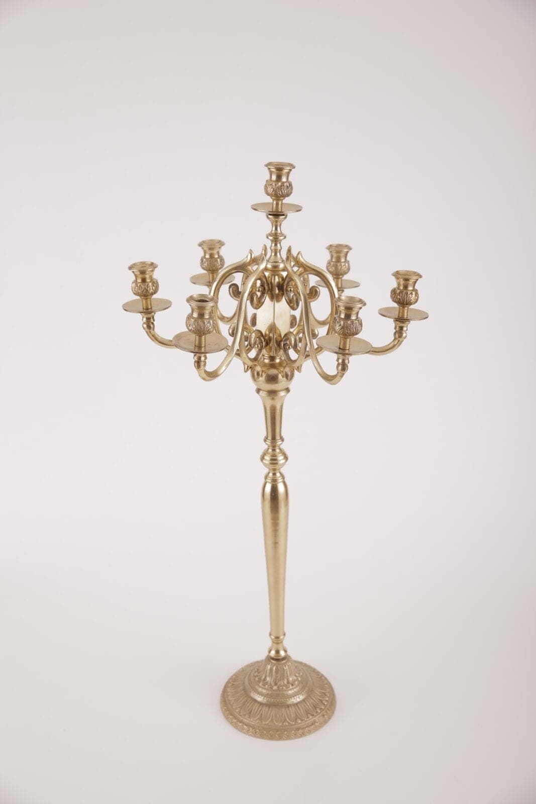Kerzenleuchter Metall Kerzenständer gold 7 Arm – 98 cm – Foto 7