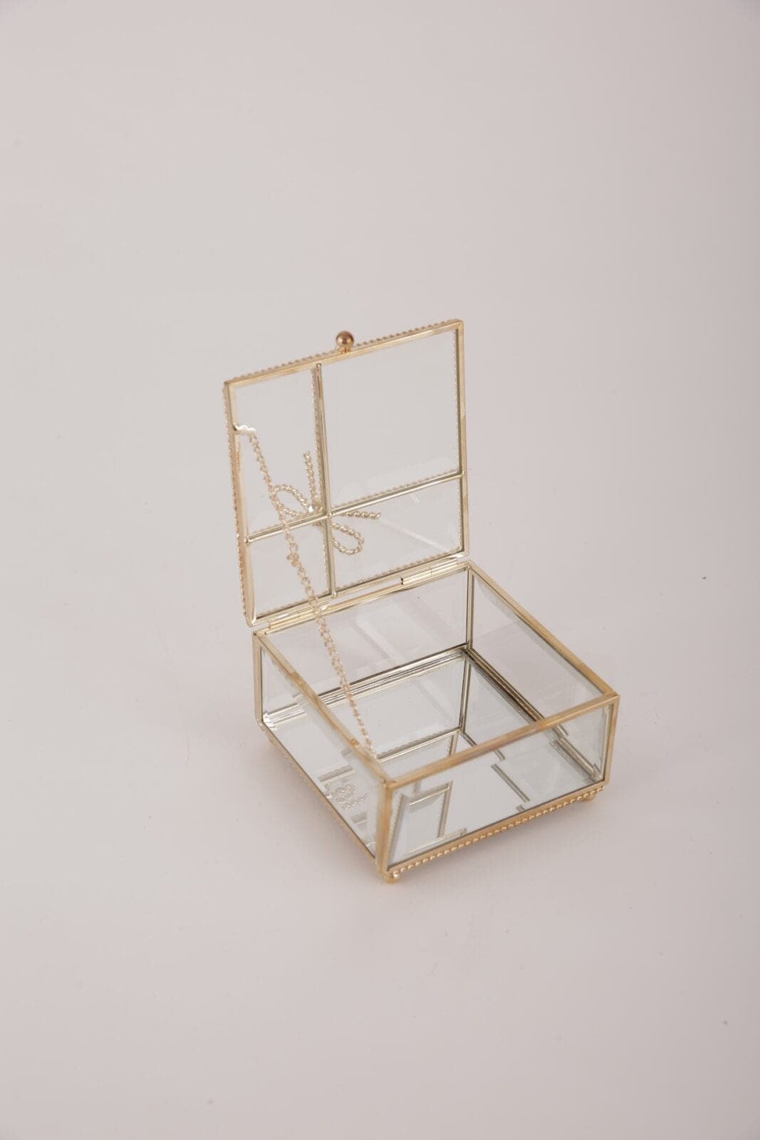 Ringkissen Ringbox klein mit Schleife gold – Foto 2