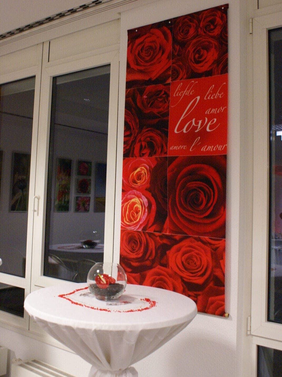 Banner „Rosen Love“ rot