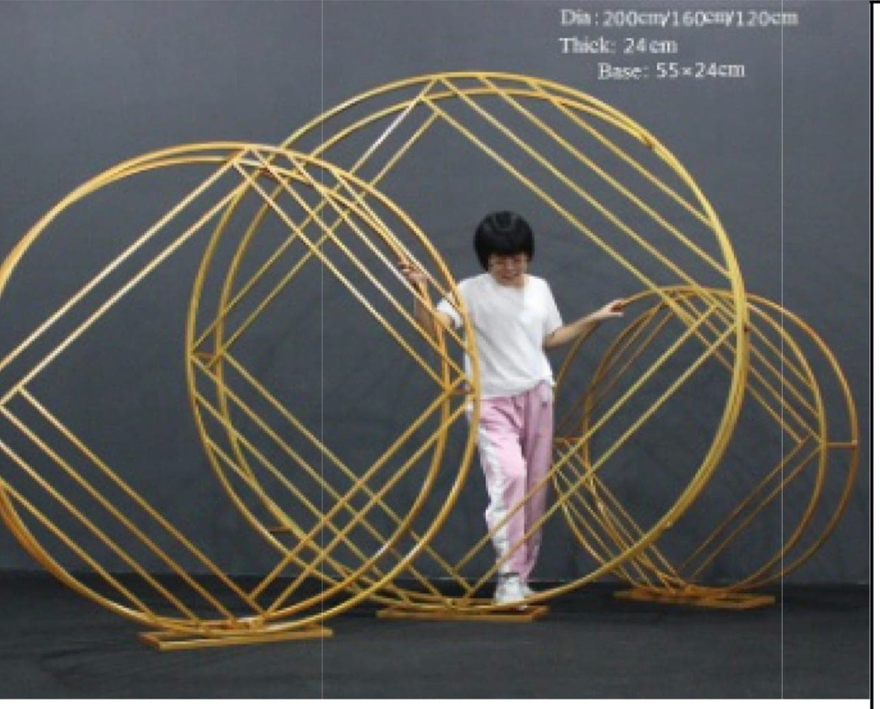 Backdrop Gatsby Ring rund gold – 1,2-2,0 m