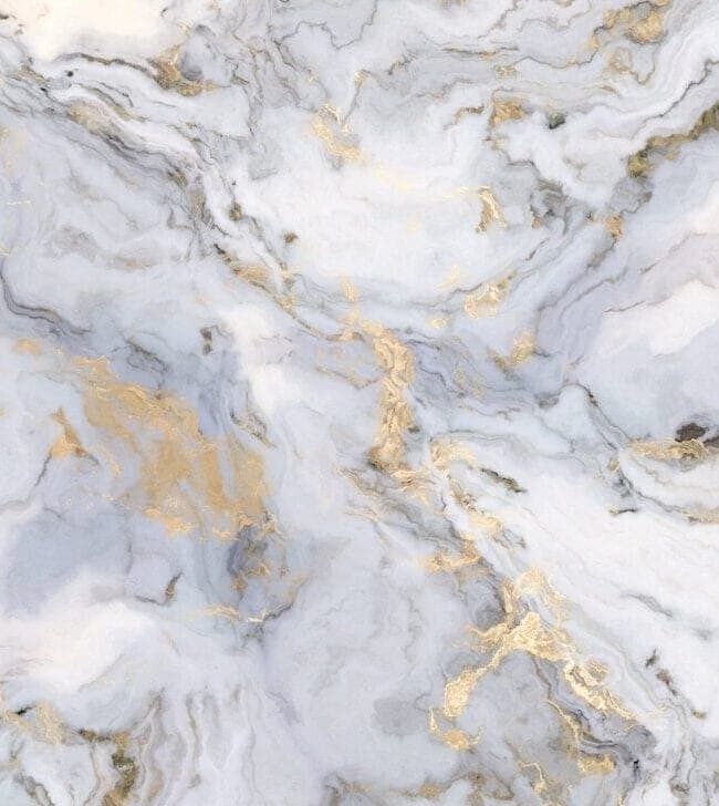 Hintergrundstoff bedruckt Marmor grau blau gold – 3 m hoch