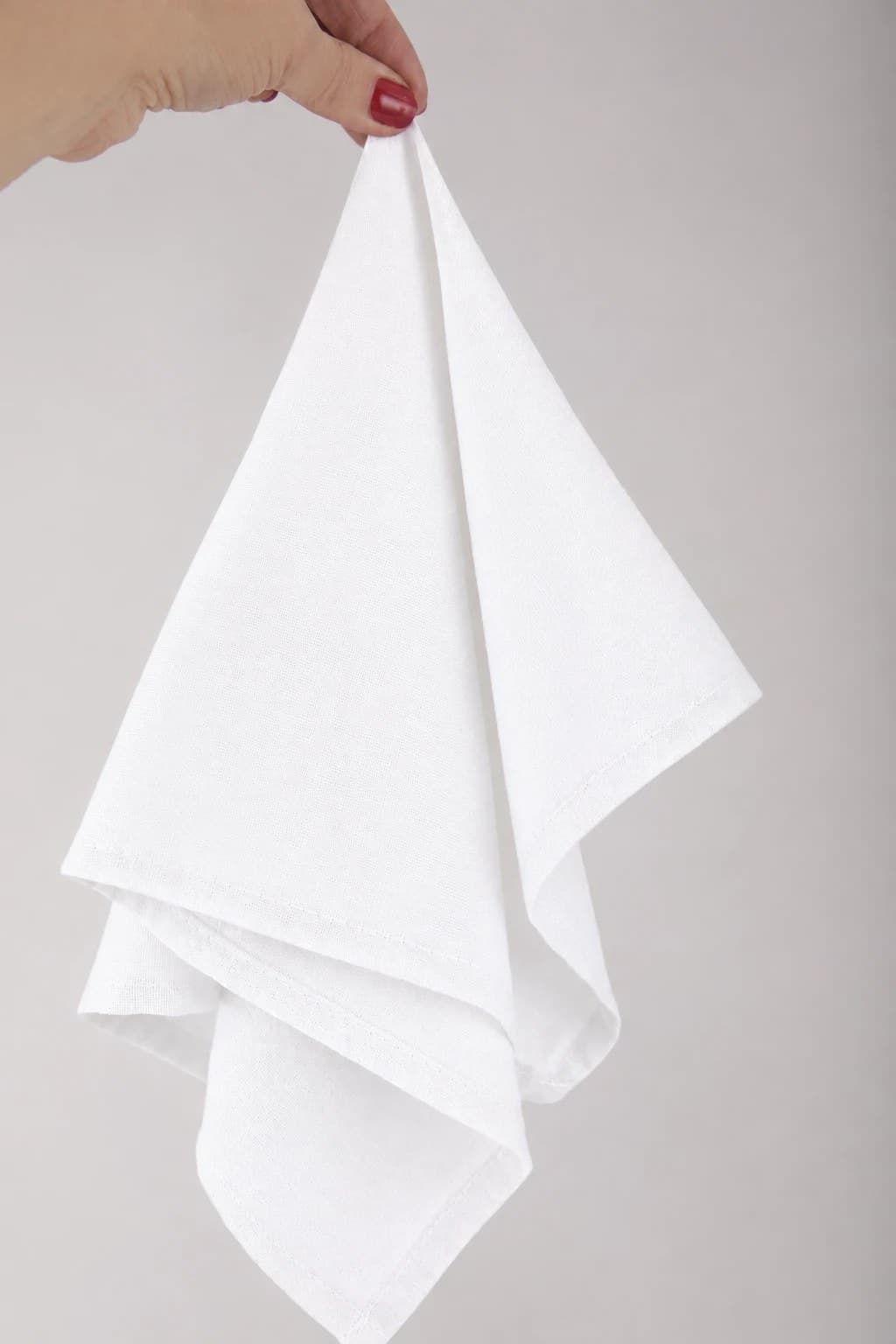 Stoffserviette Leinenoptik eierschalenweiß – 50×50 cm