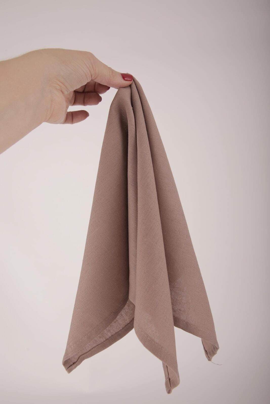 Stoffserviette Leinenoptik cappuccino hellbeige taupe – 50×50 cm
