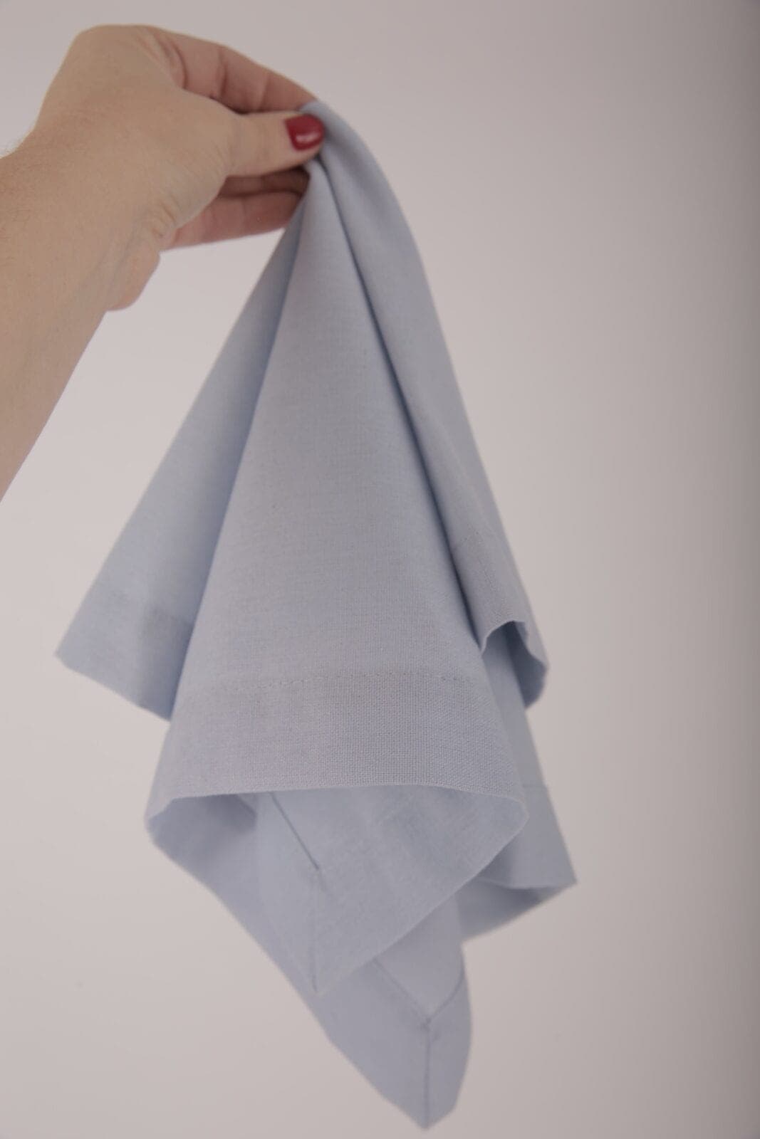 Stoffserviette Leinenoptik hellblau – 50×50 cm