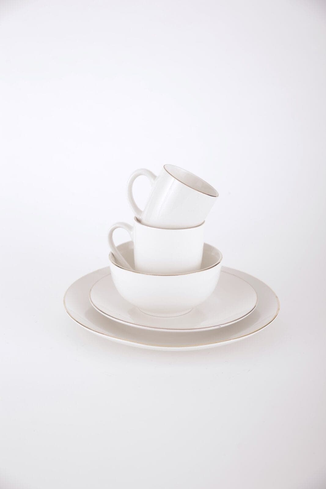 Teetasse Teebecher Goldrand Keramik – 11 cm