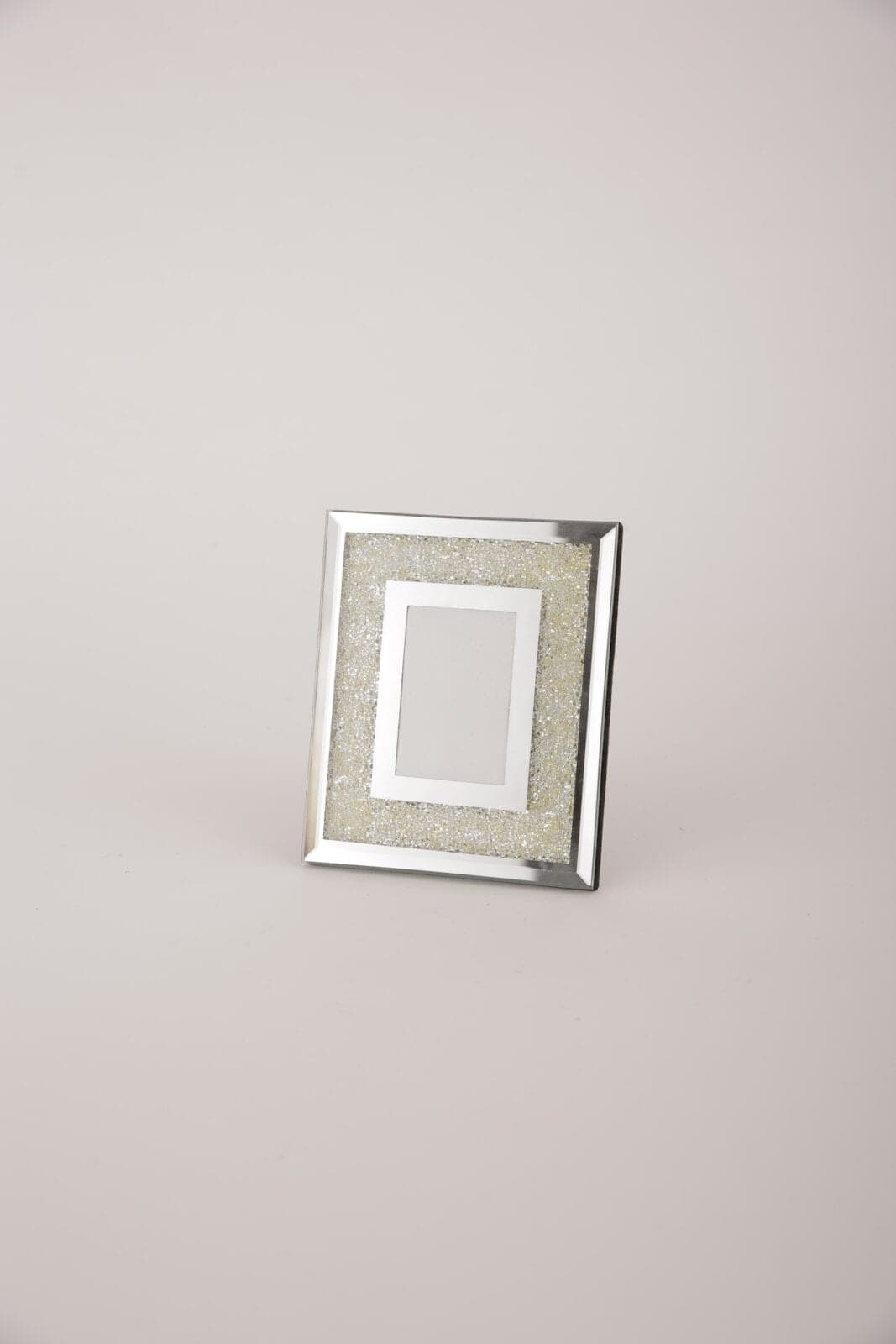 Tischnummer Kristall Rahmen silber – 15 cm