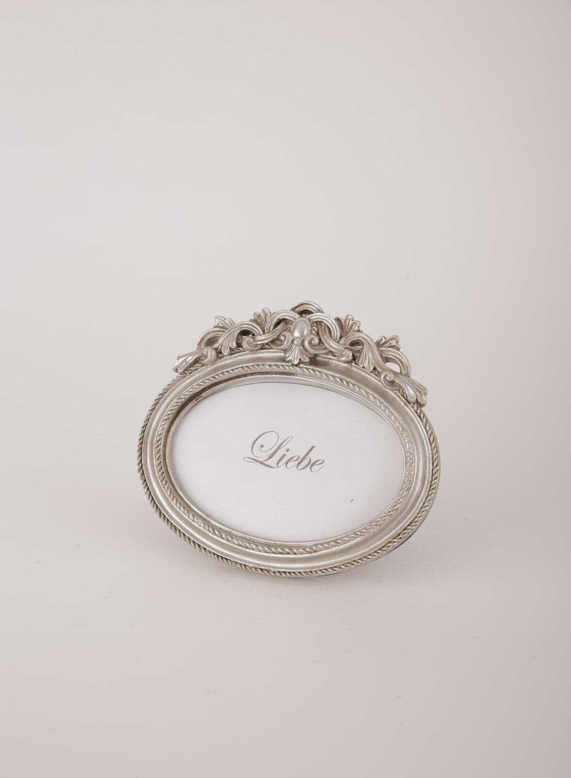 Tischnummer Ornament oval quer silber – 17 cm
