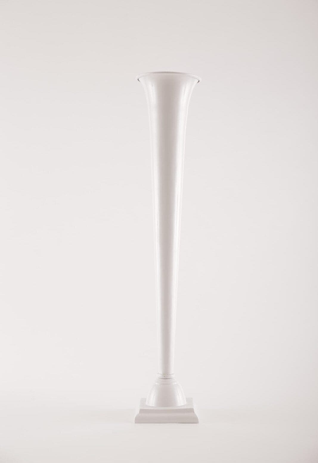 Vase Metall weiß – 77 cm