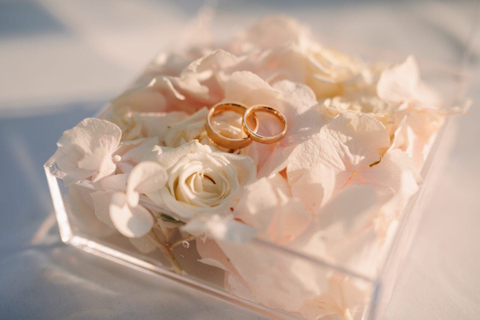 Ringkissen Acryl Ringbox transparent